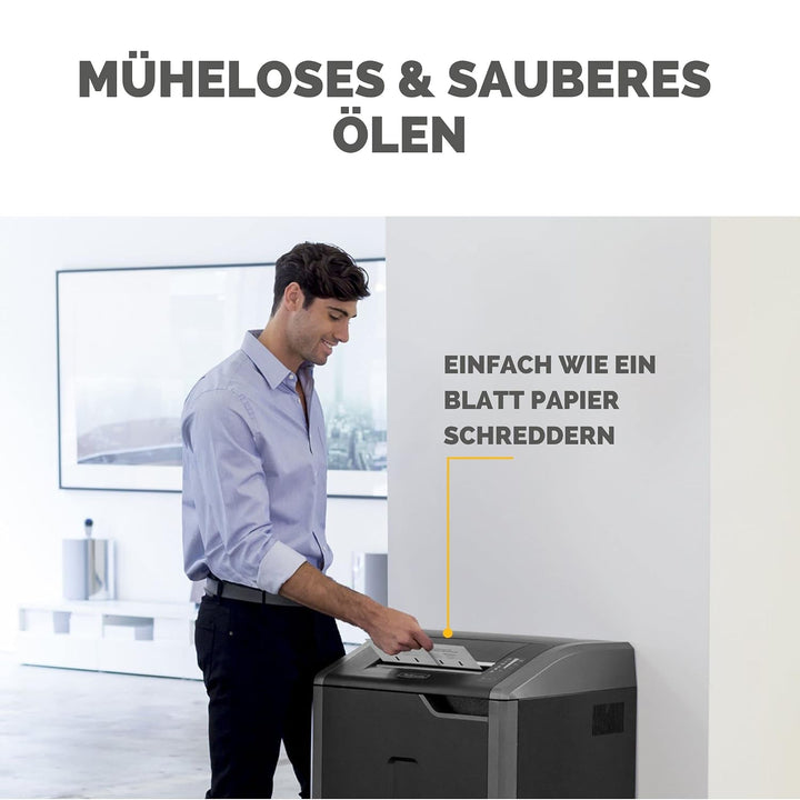 Fellowes Ölpapier für Aktenvernichter - 10 Ölblätter zur Pflege von Papierschreddern - Powershred Qu