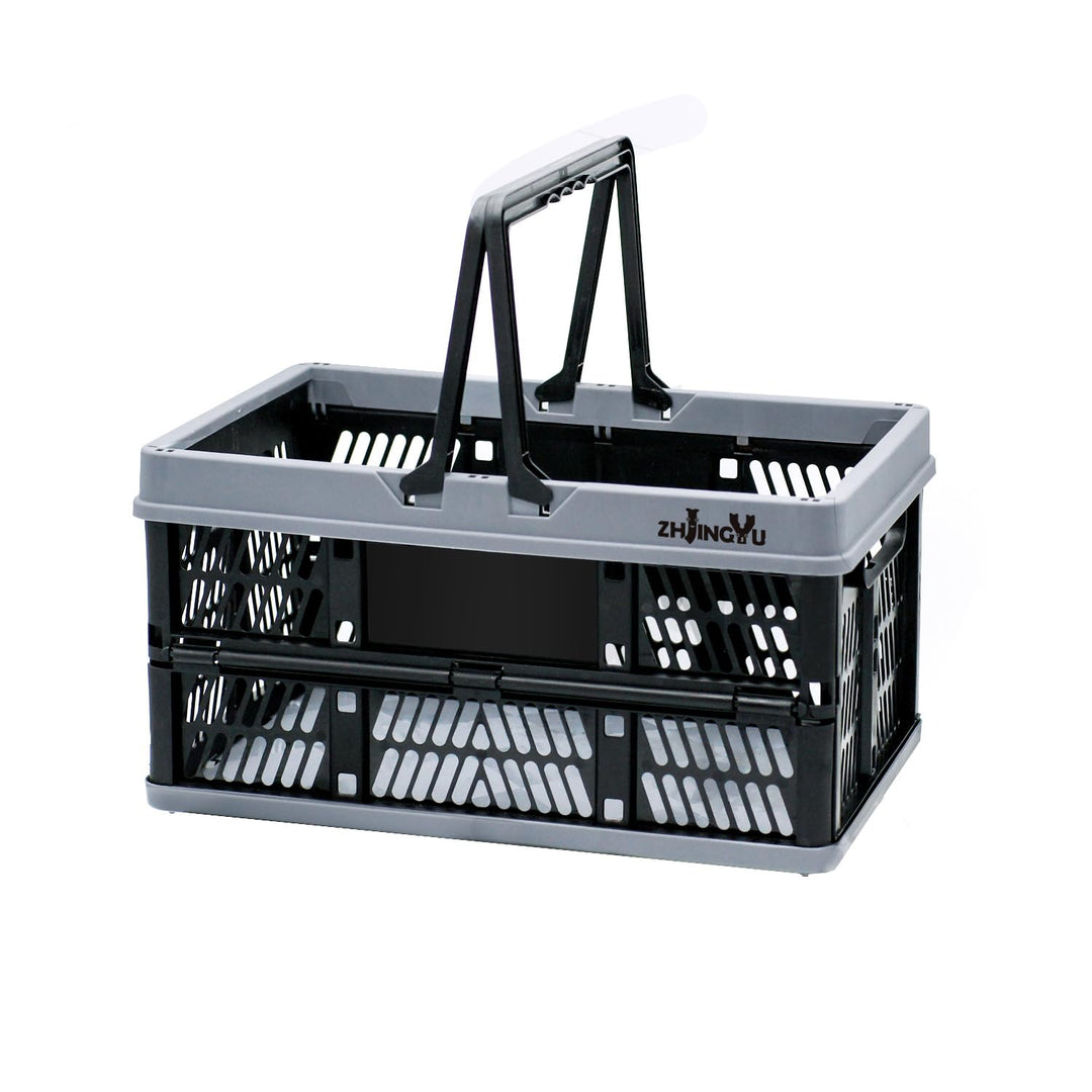 ZHJINGYU Plastic Folding Storage Crate Stackable Grocery Bin Container Einkaufskorb, für Küche Wohnz