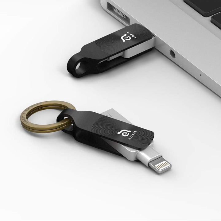 ADAM ADRAD64GKLDPRX Elements iKlips Duo+ 64GB USB-Speicherstick 3.1 auf Lightning für Apple iPhone/i