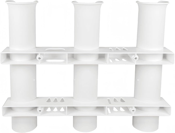 Wall Mounted Fishing Rod Holders Tubes Links Fishing Rod Holder Rack Rests 3-polig, Weiss, 3-polig,