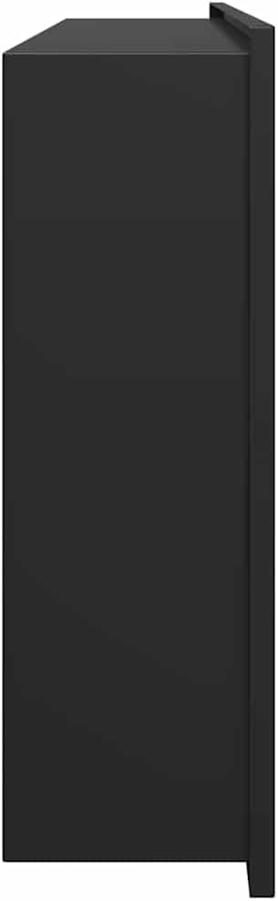 vidaXL Duschnische Schwarz 75 x 30 x 9,5 cm Edelstahl, Modernes Badezimmer-Design, rechteckige Dusch