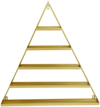 5-Ebenen Golden Eisen Display Racks, 6 Sets Dreiecke Organizer Wandregal Wandmontierte Regale für Na