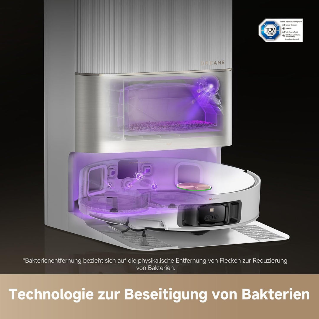 dreame X50 Ultra Complete Saugroboter mit Wischfunktion,20.000Pa Saugkraft,6 cm Hindernisfreiheit, m