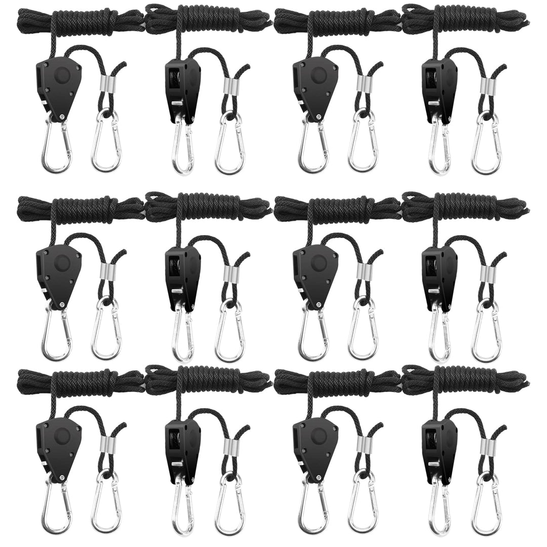 6 Paar（12 Stück） 1/8 Zoll Ratchet Hanger Heavy Duty Einstellbare Ratsche Seil Aufhänger für Grow Lig