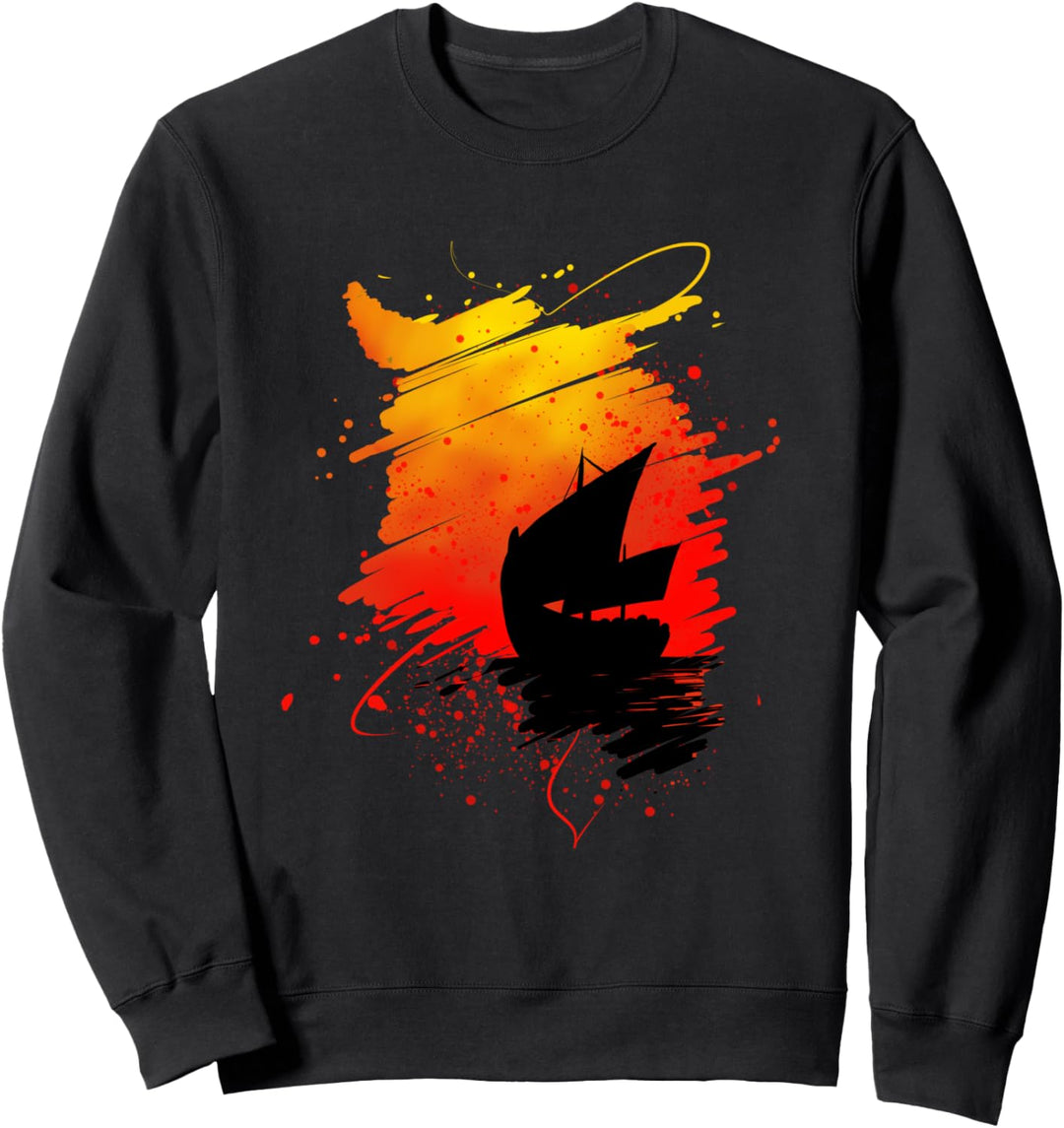Wikinger Schiff Geschenk Mythologie Wikinger Sweatshirt