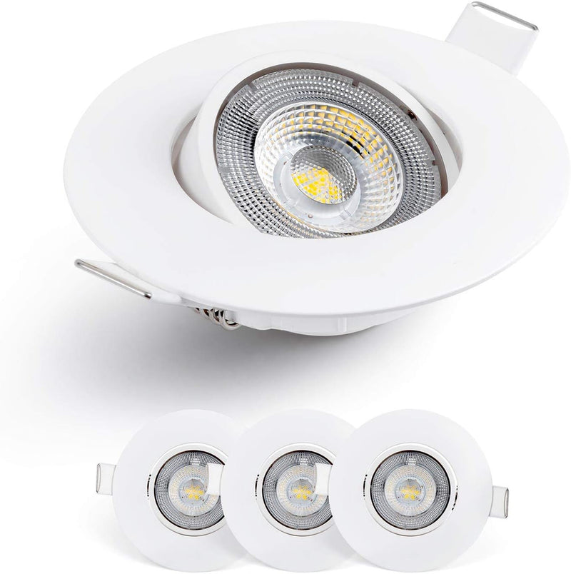 Emos LED Einbaustrahler 230V, 5W / 450lm, 50° schwenkbar, neutralweiss 4000k | Einbaustrahler LED Sp