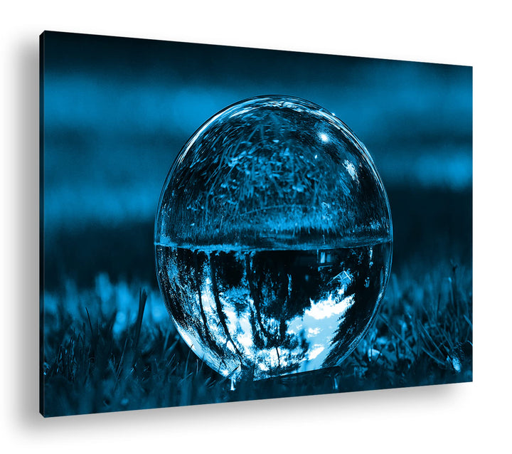 deyoli Umgedrehte Welt Format: 80x60 Effekt: Monocrome Blau als Leinwandbild, Motiv fertig gerahmt a