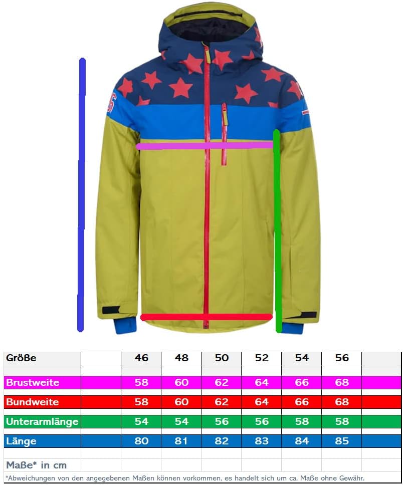 ICEPEAK Centertown Herren Jacke Skijacke Winterjacke 48 grün-blau, 48 grün-blau