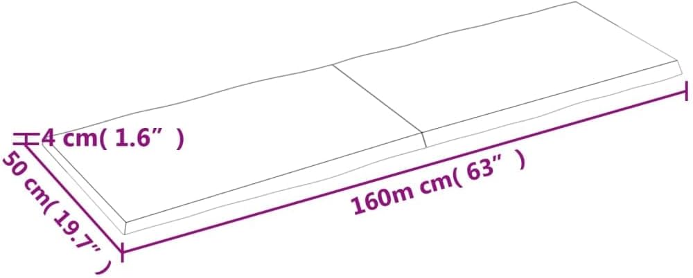 vidaXL Tischplatte, Holzplatte für Tisch Esstisch Couchtisch, Massivholzplatte Handgefertigt mit Bau