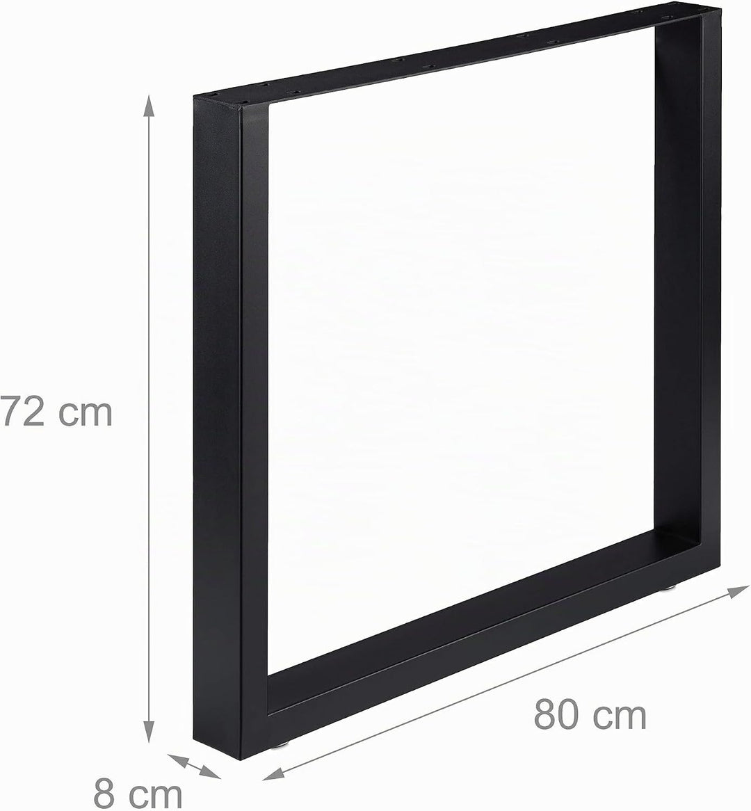 Relaxdays Tischkufen 2er Set, BxH: 80x72 cm, Metall Tischbeine Schreibtisch, Esstisch, Couchtisch, I