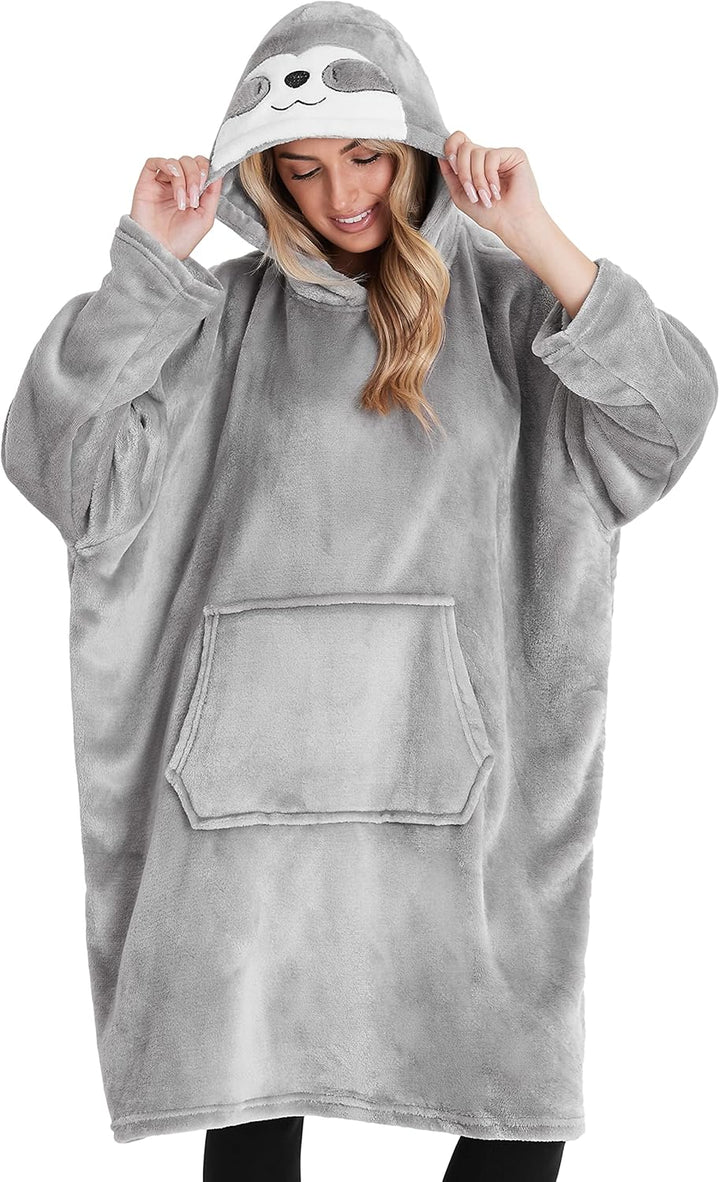 CityComfort Oversized Hoodie, Riesig Deckenpullover zum Faulenzen, Extra Bequem Hoodie Decke mit Ärm