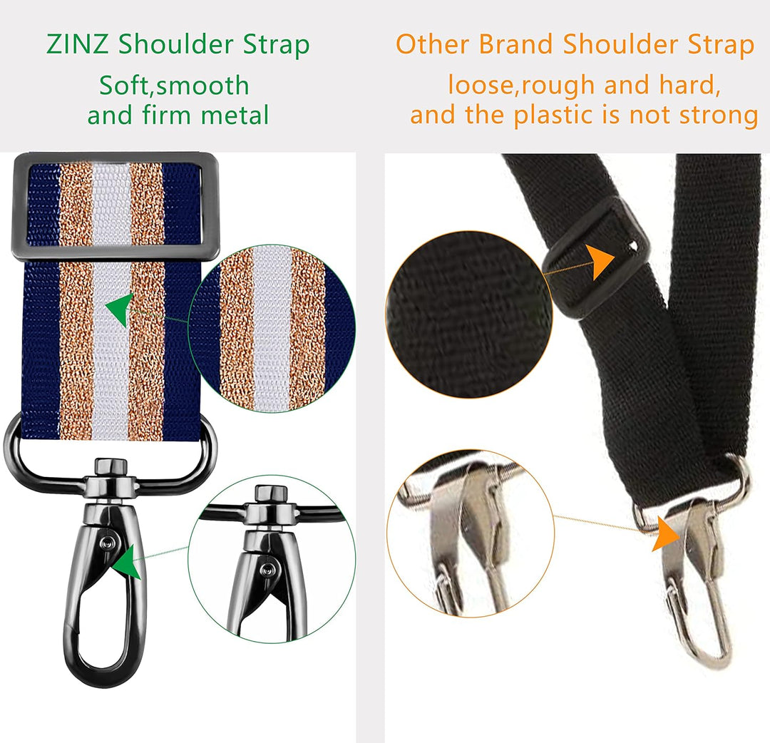 ZINZ 79 Zoll Schultergurt, Unbeweglichem Kissen und Zwei Balance-Schnallen Universal-Ersatzgurt mit