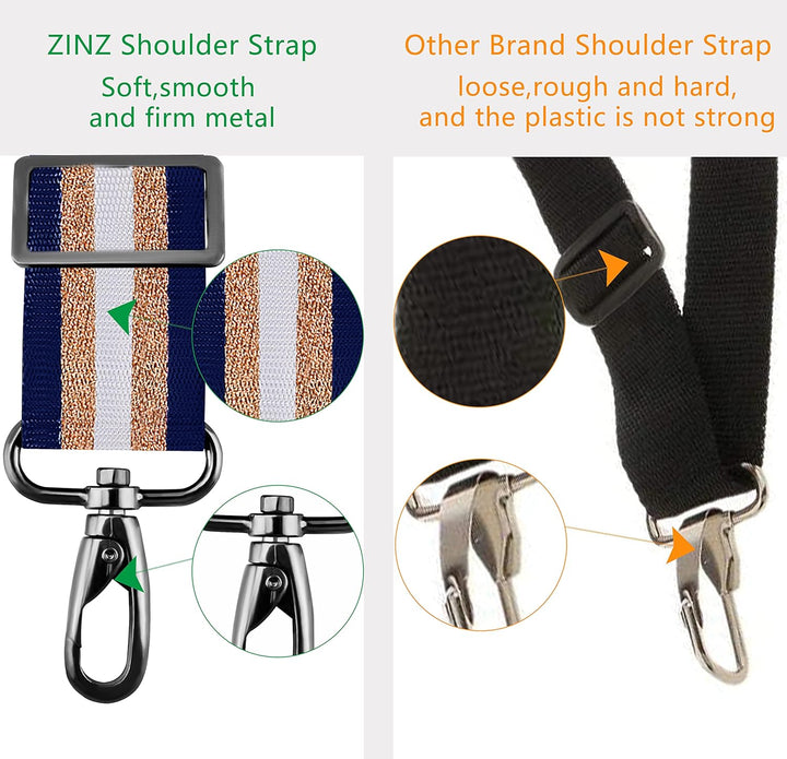 ZINZ 79 Zoll Schultergurt, Unbeweglichem Kissen und Zwei Balance-Schnallen Universal-Ersatzgurt mit