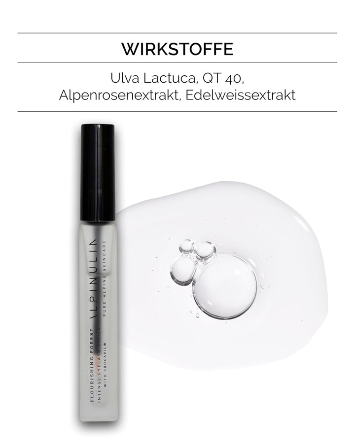FLOURISHING FOREST Wimpernserum ohne Hormone 8ml Vegan - Lash Serum für gesunde, dichte Wimpern und