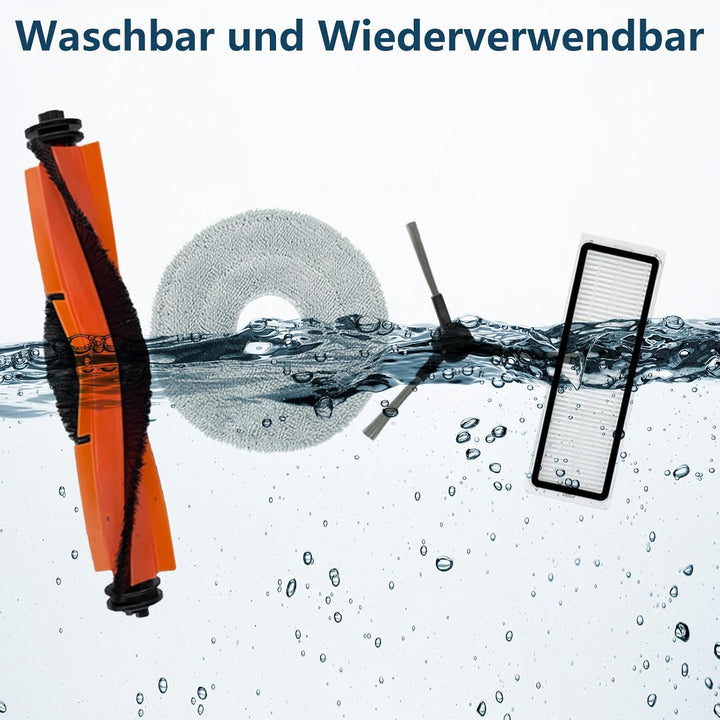 Homruich 23 Stück Zubehör für Xiaomi X20 Max / X20 Pro Staubsauger Ersatzteil, 1 Hauptbürste, 4 Filt
