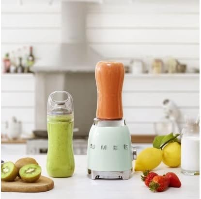 SMEG, Personal Blender PBF01PGEU, 2 Geschwindigkeitsstufen, Doppelklinge aus Edelstahl, 2 x 600 ml F