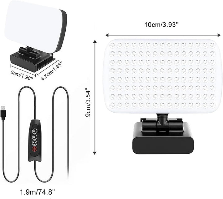 120 Lampenperlen Videokonferenz Selfie Licht Plug-in-Typ Einstellbar 3 Farbtemperaturen 10 Helligkei