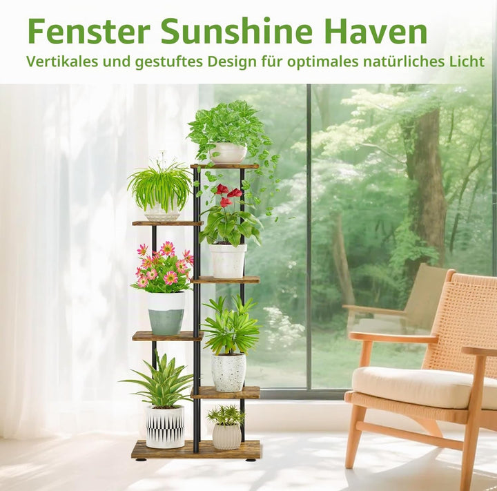 iDavosic.ly Pflanzenständer mit 5 Etagen, Blumenständer für Draussen Plant Stand Indoor Outdoor, Pfl