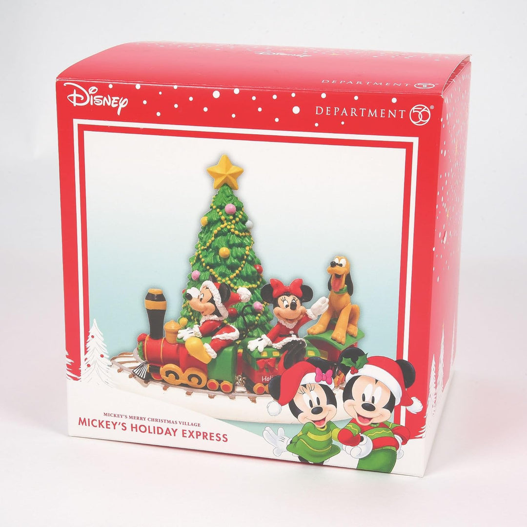 Department 56 Disney Village Miniatur-Ausstellungsstück Mickey's Holiday Express, 12 cm, Mehrfarbig