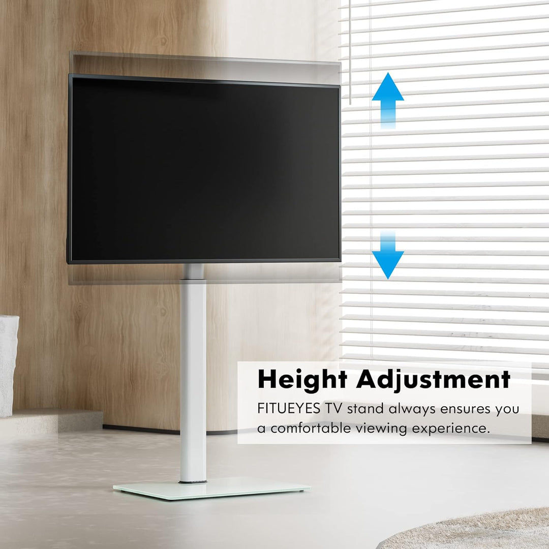 FITUEYES TV Ständer TV Bodenständer Standfuss Fernsehstand höhenverstellbar schwenkbar neigbar für 1