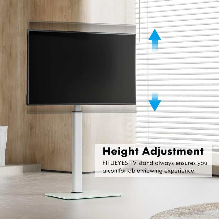FITUEYES TV Ständer TV Bodenständer Standfuss Fernsehstand höhenverstellbar schwenkbar neigbar für 1