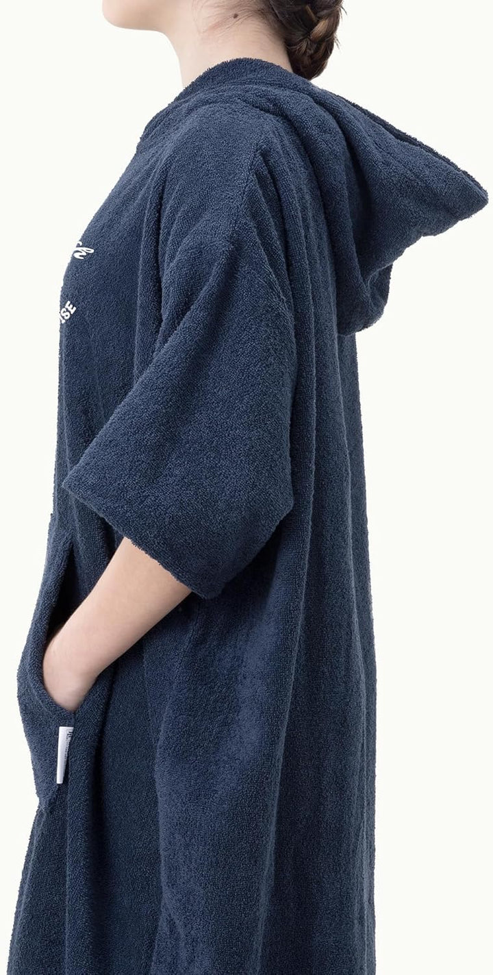 Badeponcho für Kinder und Teenager - Poncho Handtuch für Strand Schwimmbad - Surfponcho mit Kapuze -