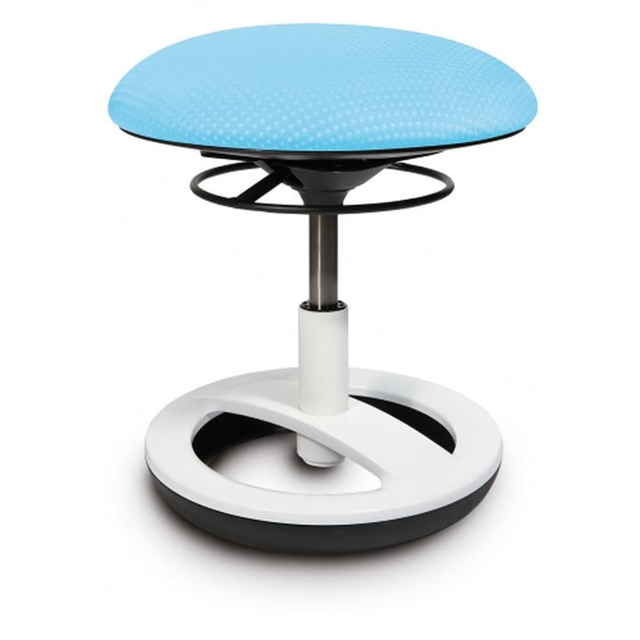Topstar SU83BT6 Sitzhocker Sitness Bobby für Kinder, Standfussring Alu weiss lackiert, Stoff, Aquari