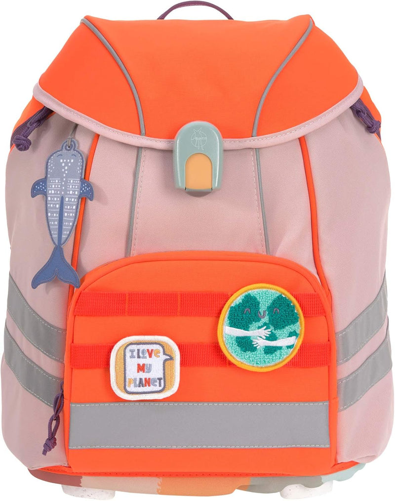 LÄSSIG Unisex Kinder School Set Flexy Unique Schulranzen-Set (1er Pack) Einheitsgrösse Rosa/Neon-ora