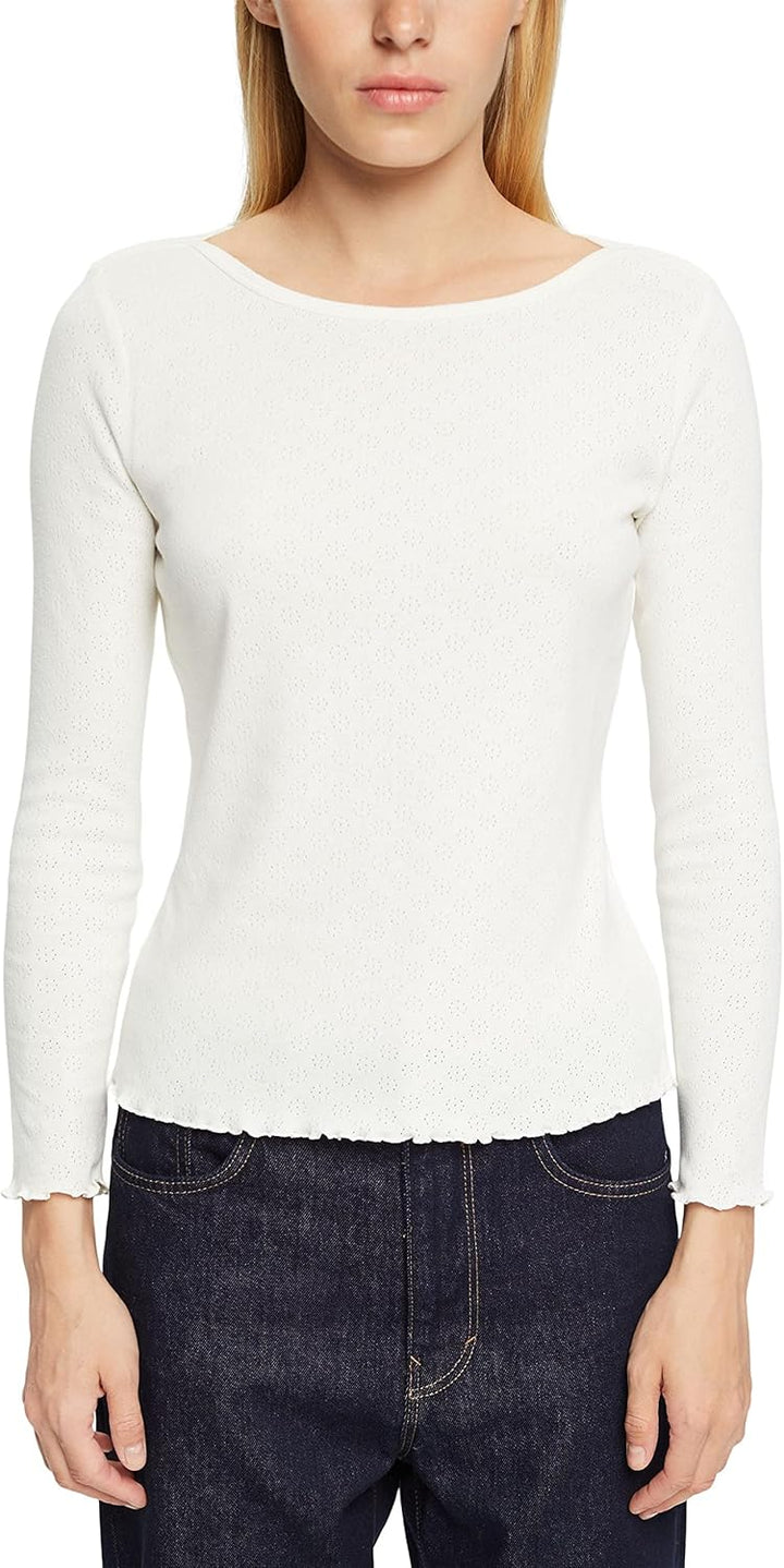 ESPRIT Damen T-Shirt XS 110/Off White, XS 110/Off White