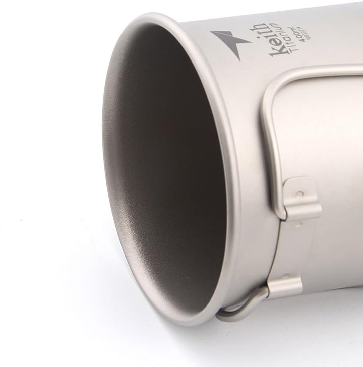 Keith 300 ml / 900 ml Titan Tasse Outdoor Geschirr Camping Reisen Faltbare Griff Tasse Grau, Grau