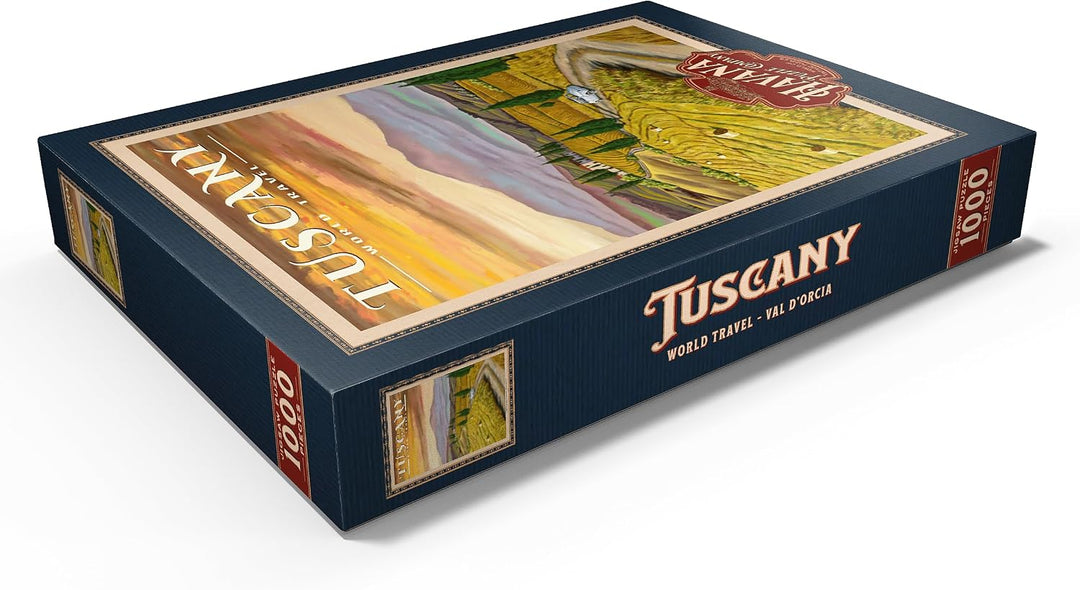Toskana - Val d’Orcia, Vintage Travel Poster - Premium 1000 Teile Puzzle - MyPuzzle Sonderkollektion