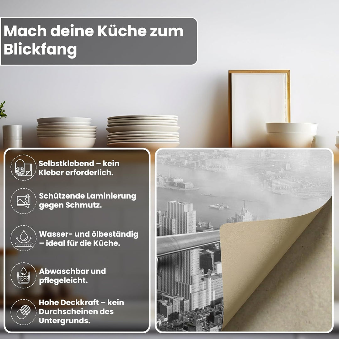 Dimex Küchenrückwand Folie selbstklebend Flugzeug | Klebefolie - Dekofolie - Spritzschutz für Küche