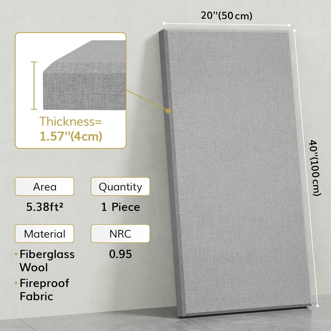 TONOR gross Fiberglas Akustikpaneele, 100x50x4 cm Akustikbild Schallabsorber Wand aus Wanddekoration