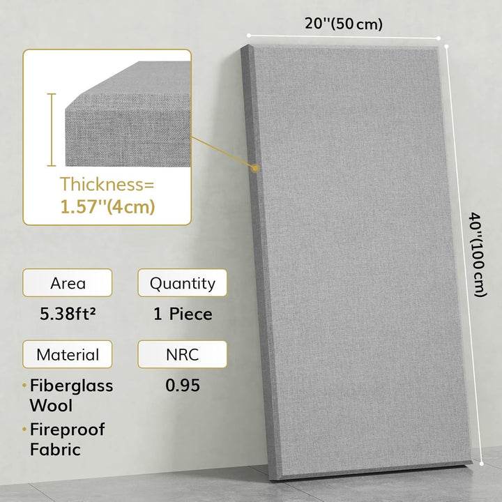 TONOR gross Fiberglas Akustikpaneele, 100x50x4 cm Akustikbild Schallabsorber Wand aus Wanddekoration