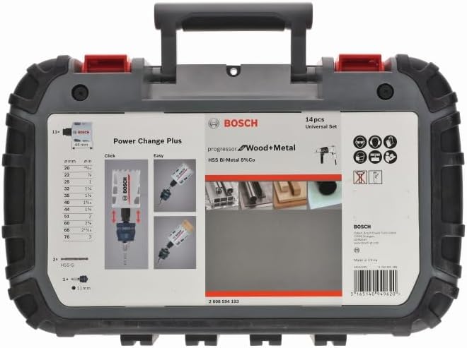Bosch Professional 14 tlg. Lochsäge Progressor for Wood & Metal Set Universal (für Holz und Metall,