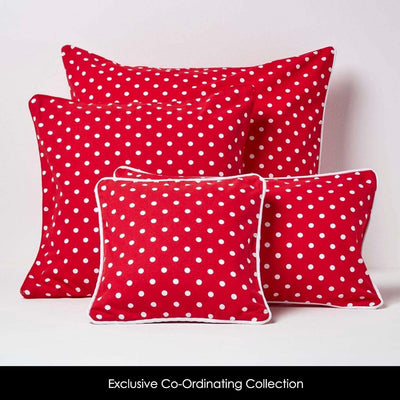 Homescapes Kindervorhang Mädchen Kinderzimmer Ösenvorhang Dekoschal Polka Dots 2er Set rot weiss 137