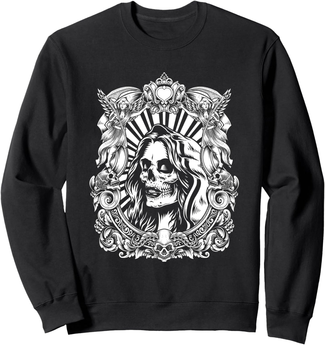 Santa Muerte Zuckerschädel Mexikanisch Tote Mexiko Gottheit Sweatshirt