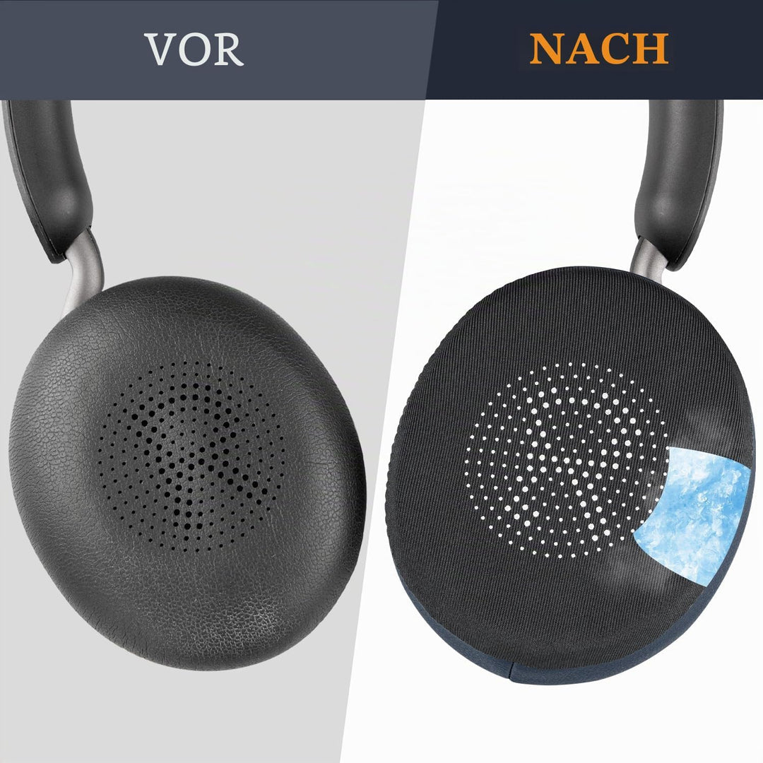 SOULWIT Kühlgel Ersatzpolster Ersatz Ohrpolster für Jabra Evolve2 65 (Evolve 2 65MS 65UC MS UC)/Evol