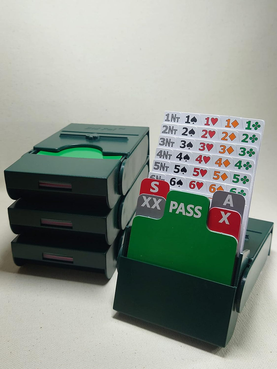Bridge Bidding Box 4er Set (grün)