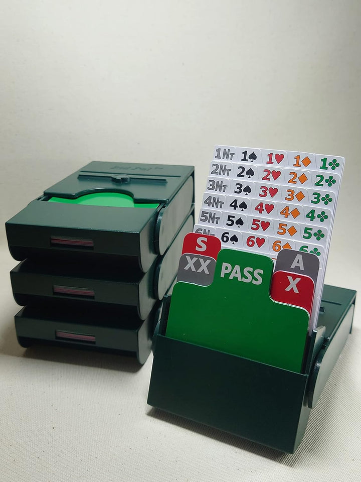 Bridge Bidding Box 4er Set (grün)