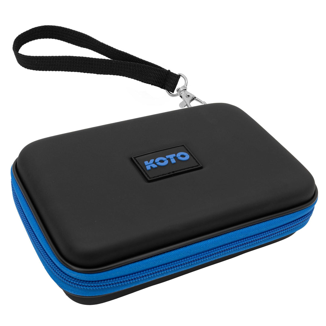 KOTO - Dartwallet Eva Medium Blau, Darttasche mit Reissverschluss, Dart Hülle, Dartkoffer, Darts Box
