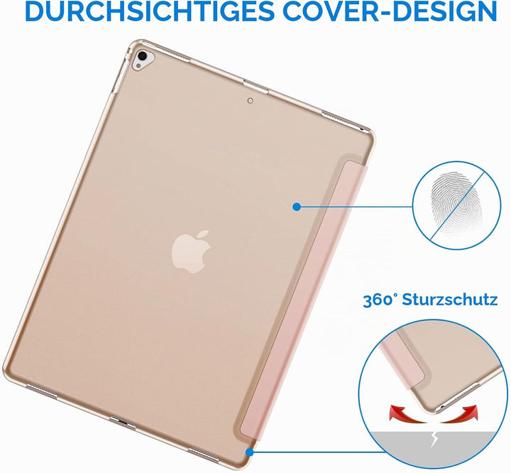 JETech Hülle für iPad Pro 12,9 (1. und 2. Generation, Modell 2015 und 2017), Schutzhülle mit Auto Sc