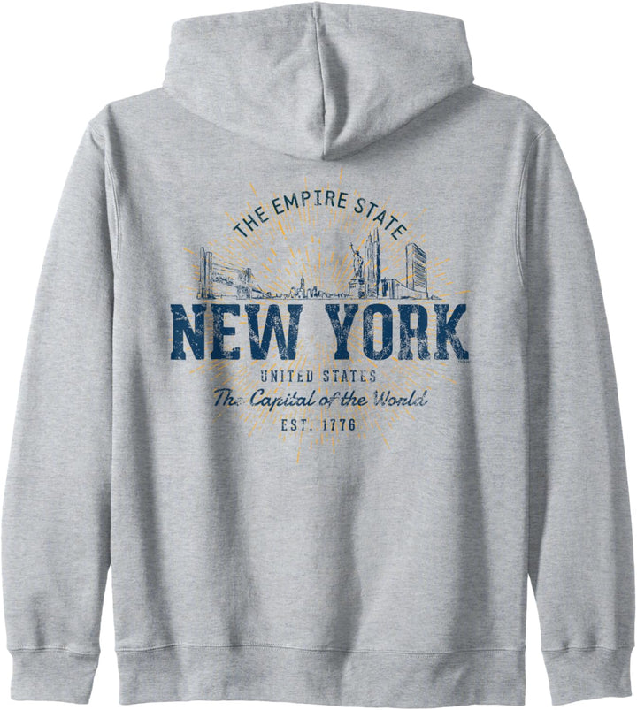 Vereinigte Staaten Retro Stil Vintage New York Kapuzenjacke