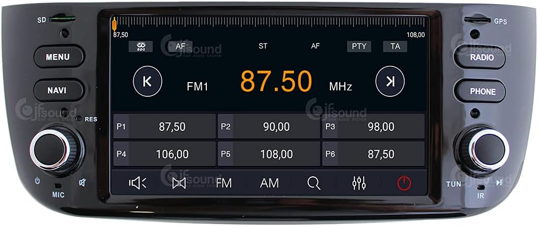 Personalisiertes Autoradio für FIAT Punto Evo Android GPS Bluetooth WiFi USB DAB+ Touchscreen 6.2" 8