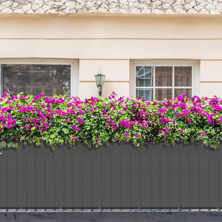 Sunnylaxx Balkon Sichtschutz 100x400cm, Anthrazit Balkonverkleidung Balkonabdeckung Balkonbespannung