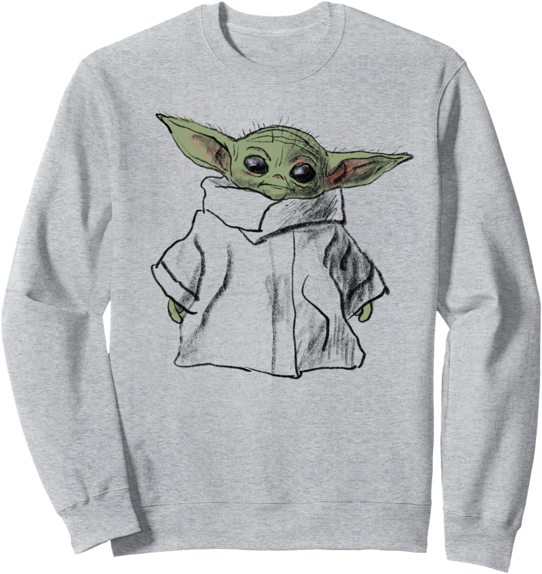 Star Wars The Mandalorian Grogu Zeichnung Sweatshirt