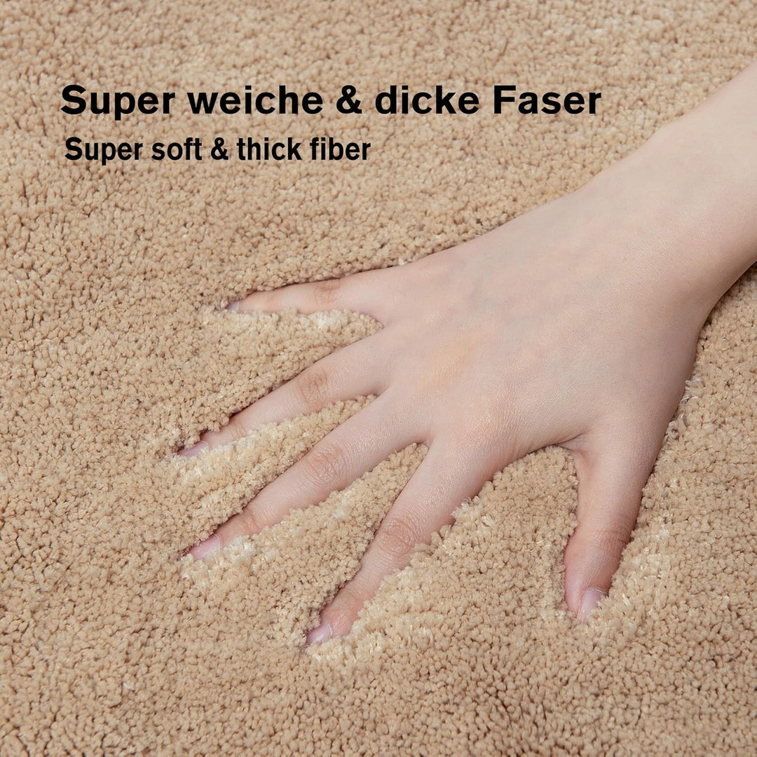 SFLXO Badematte 120cm x 70cm rutschfest-Badvorleger Maschinenwaschbar Anti-Rutsch Badteppich Weich W