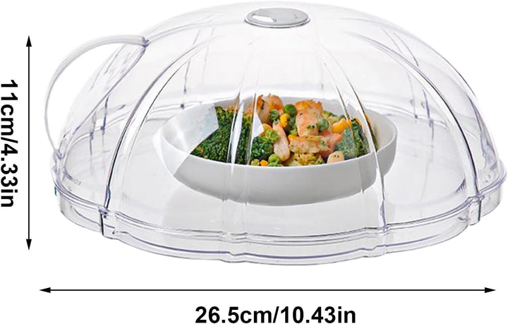 XIAOXIAOYU Abdeckung für Teller – Deckel mit stabilem Griff, wasserdicht, Spritzschutz, zum Dampfgar