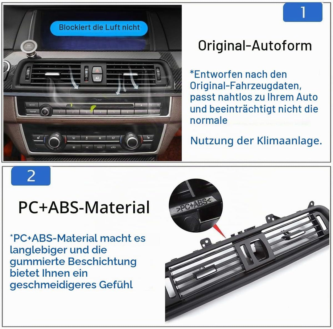 TTCR-II Frontluftgitter Kompatibel mit Lüftungsgitter BMW 5er F10 F11,Lüftungsgitter Klimaanlage Vor