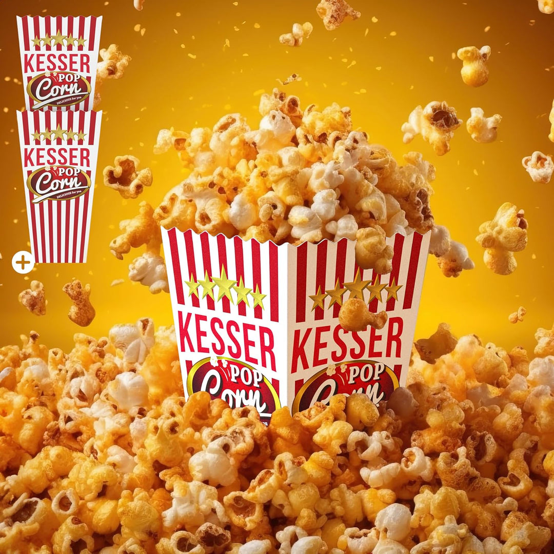KESSER® Popcornmaschine Gross 800W | Popcorn-Maker 5,5l Inhalt mit Antihaftbeschichtung Deckel & Ser